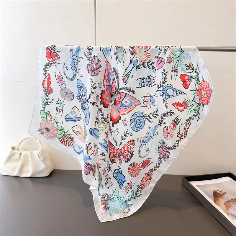 

Элитные дизайнерские квадратные платки 70 см: женские шелковые шарфы, весенне-летние фуляры, шали, банданы, маленькие повязки для волос