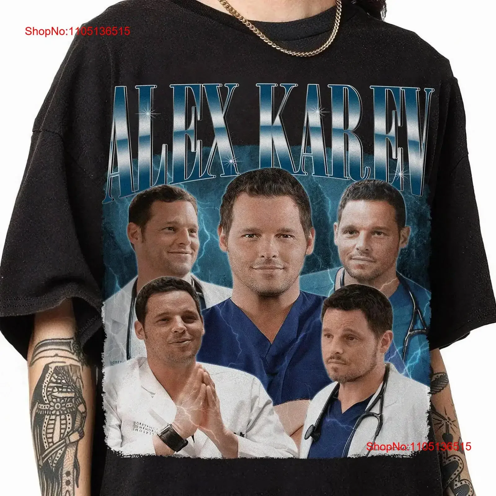 

Alex Karev T Shirt TV series Vintage vintage Washed graphic designer clothes Versatile streetwear homme Unisex Soft fashion