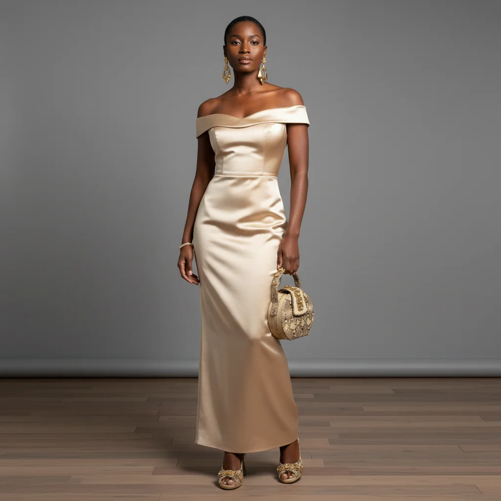 

Queena Yan Elegant 2026 Gold Peep-Toe Heels with Diamond Accents - Italian Matching Pumps and Bag Set for Parties