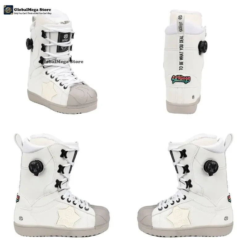 LILKINGS Wishing Star Snowboard Boots Side Buckle Lacing Quick Entry Thermo Liner Women Men 36-45