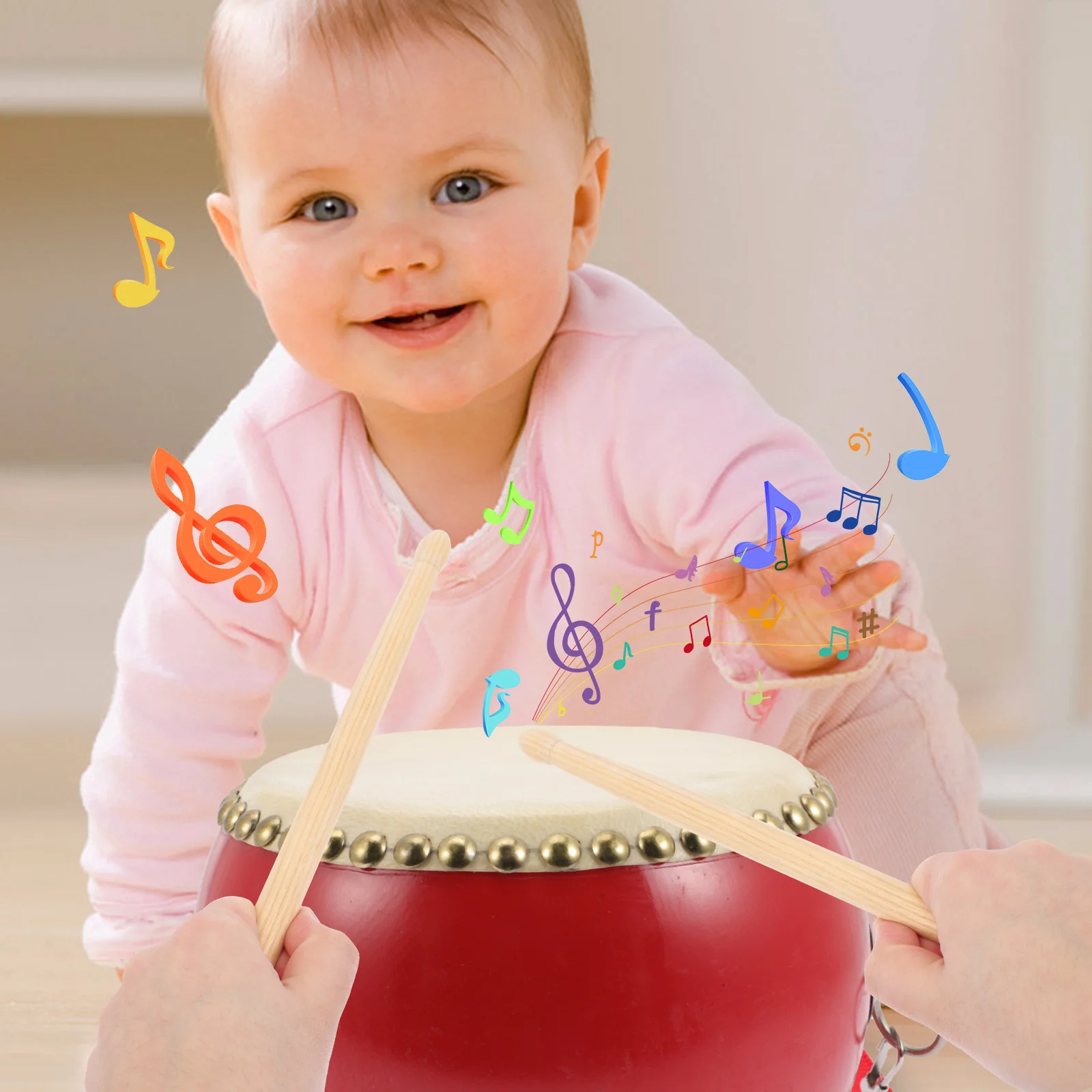 Drum Kids Educational Toys Musical Instrument for Toddlers Percussion Floor Hand Children’s Childrens Plaything