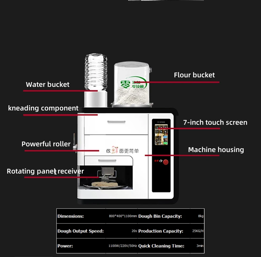 High Quality Intelligent Automatic Commercial Pasta Noodle Maker 220V with Core Motor Component