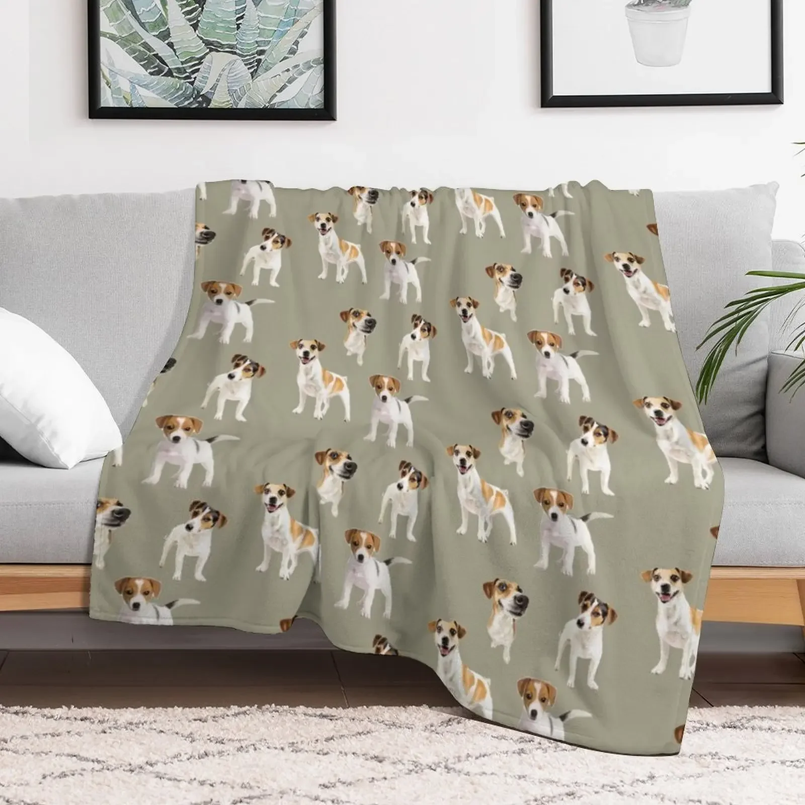 Jack Russell Terrier dogs Throw Blanket Furrys Retros Winter beds Blankets