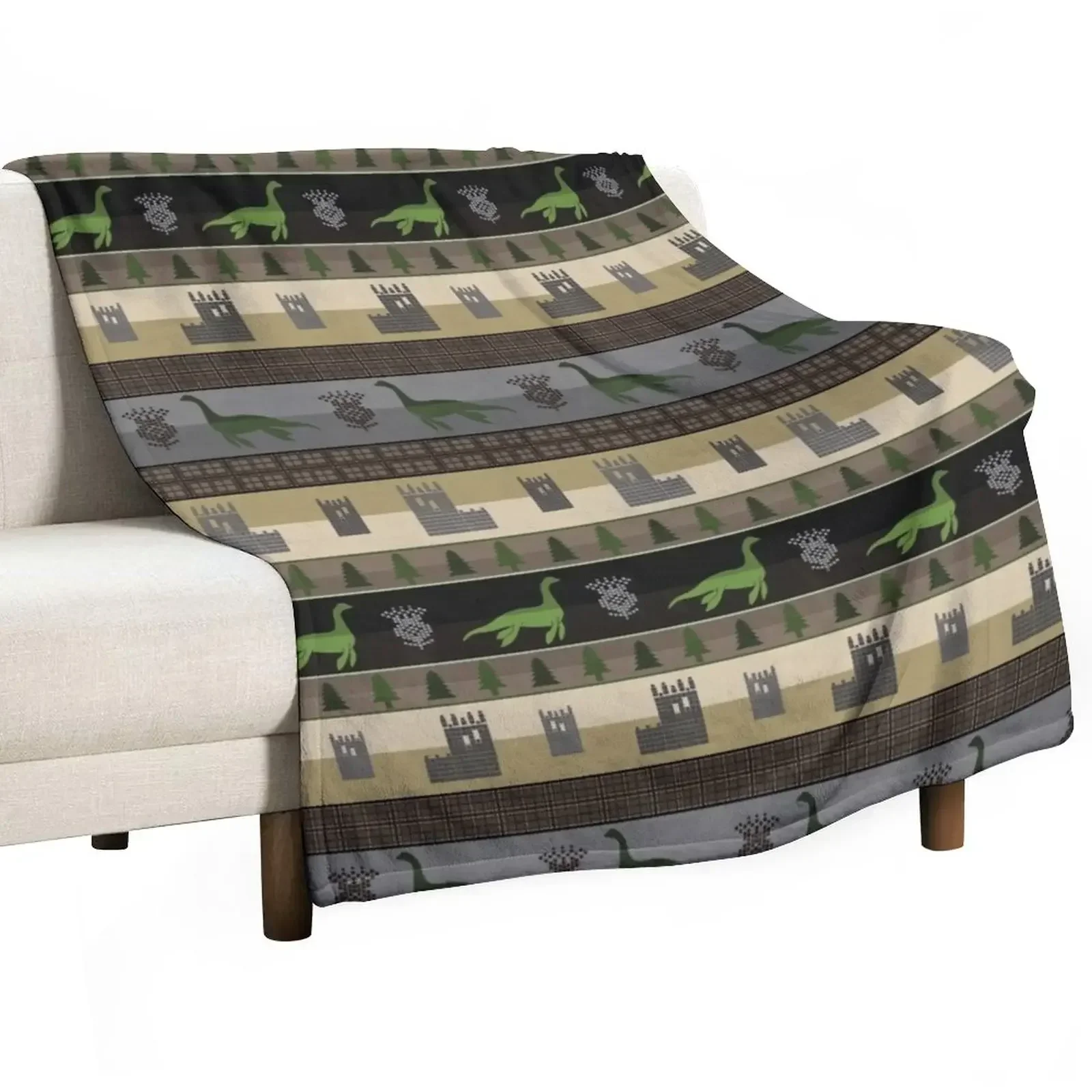 Loch Ness Fair Isle Throw Blanket Sofa Quilt For Sofa Thin Decorative Throw Luxury St Blankets