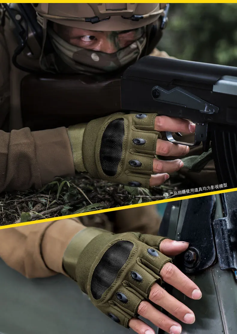 Taktische Handschuhe für Herren, Touchscreen, Kohlefaser, Hartschalenhandschuhe, Damen, schnittfest, militärisch, rutschfest, taktische Outdoor-Handschuhe – Detail 11