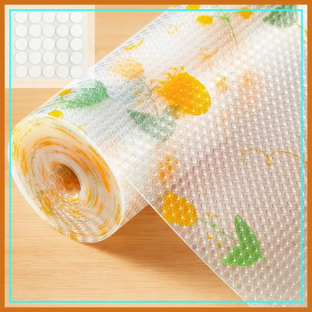 

Thick Shelf Liner Non Adhesive, Non Slip Drawer & Cabinet Liner, Waterproof Refrigerator Liner, Washable Shelf Paper 24in x 20FT Floral