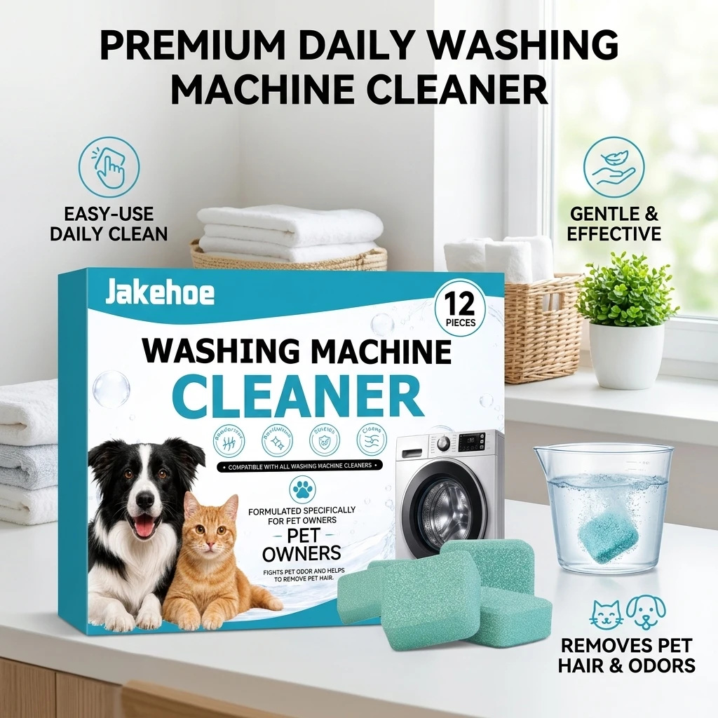 Washing Machine Cleaning Tablets Removing Mold Stains & Pet Hair Eliminating Odors Prevent Bacterial Growth Washer Tank Cleanser