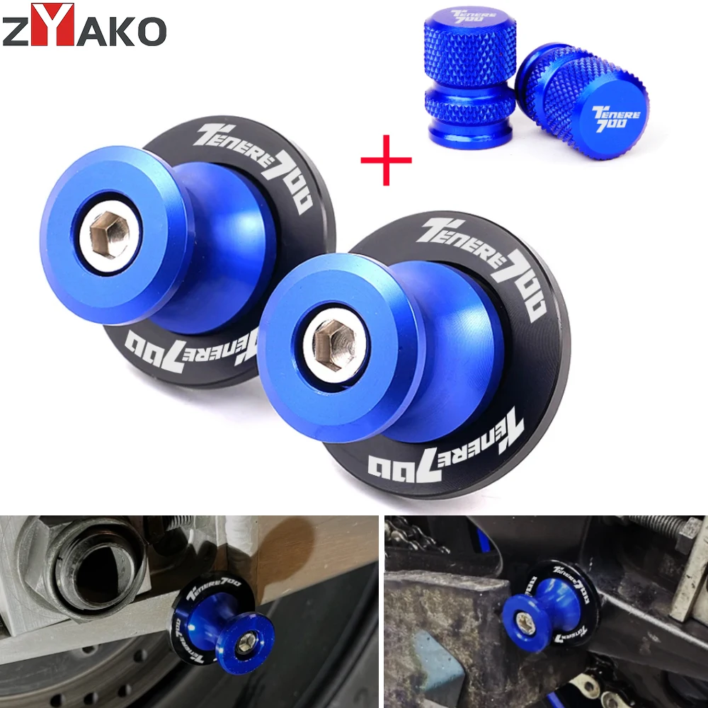 

For YAMAHA Ténéré 700 Explore Tenere 700 T7 Rally World Raid 2022-2024 CNC Motorcycle Swingarm Spools Sliders Screw Tire Caps