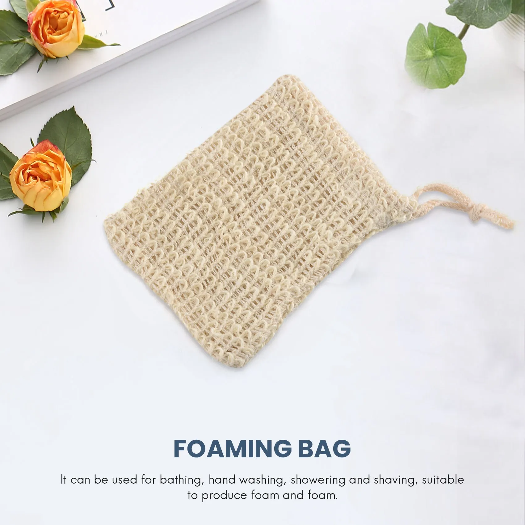 Paquete de 30 bolsas de jabón de Sisal Natural, Protector de jabón exfoliante, funda cartuchera