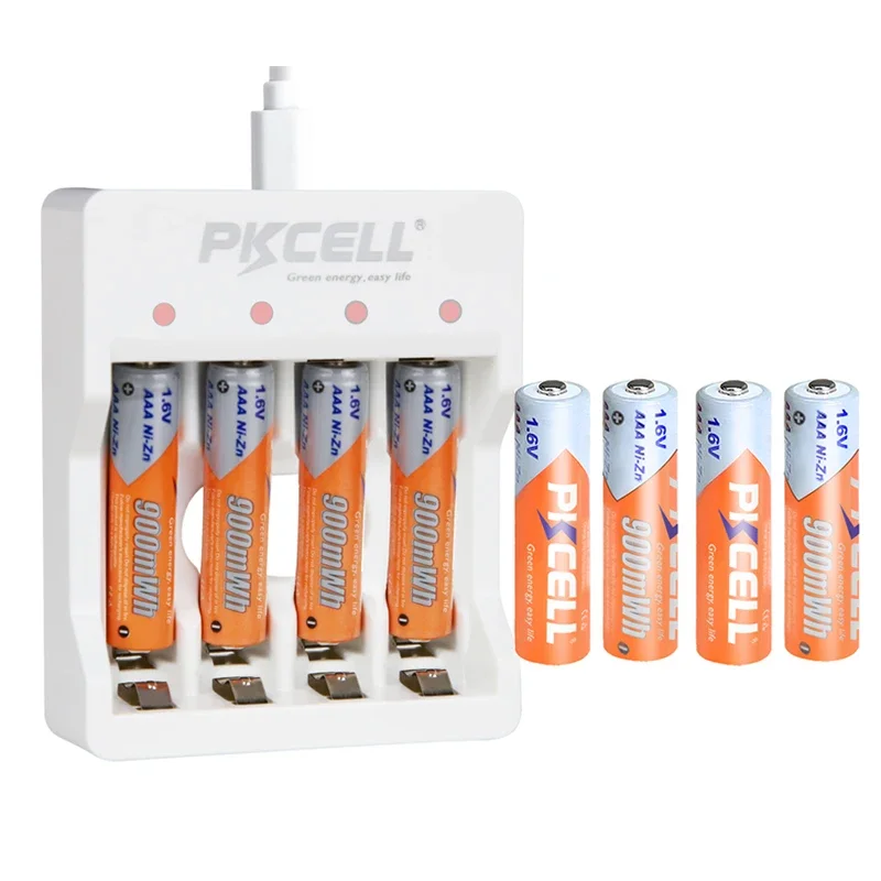 PKCELL 4-100 sztuk 1.6V AAA NIZN akumulator NIZN ładowarka PKCELL NI-ZN 900mWh 3A rozmiar dla zabawek