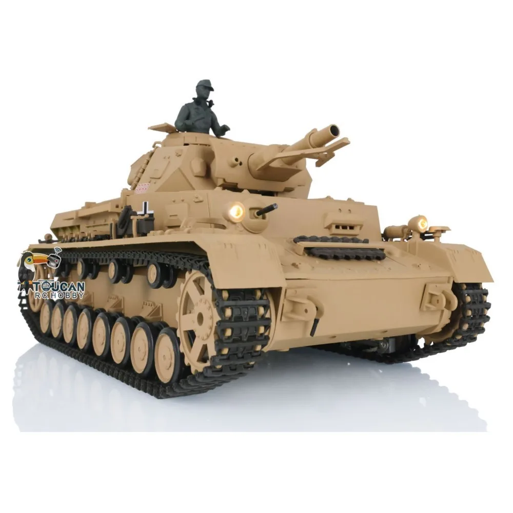 US Stock 2.4G Heng Long 1/16 Scale 7.0 Plastic German Radio Control Panzer IV F RTR RC Tank Model 3858 Toys for Adults TH17379