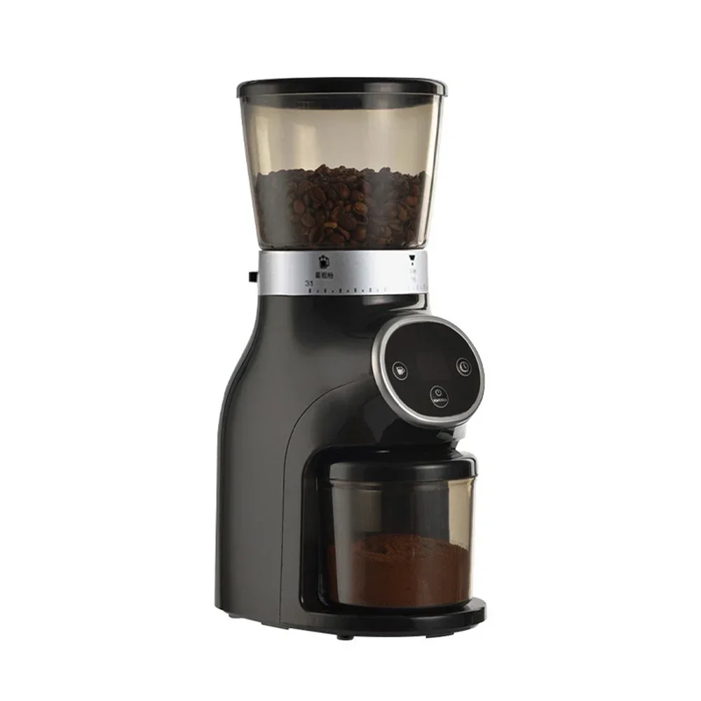 

Electric Burr Coffee Grinder,200W High-power Espresso Grinder Coffee Grinder Electric with Time Display, Black