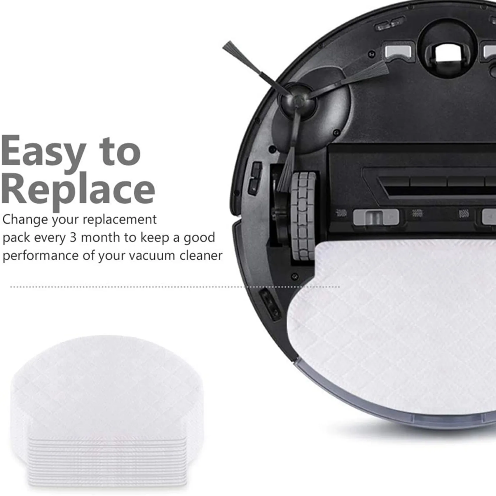 

ASWUT-100 Pack Disposable Mopping Pads Compatible For Ecovacs Deebot OZMO N7 / T5 / OZMO 920 / OZMO 950 Robot Vacuum Cleaner