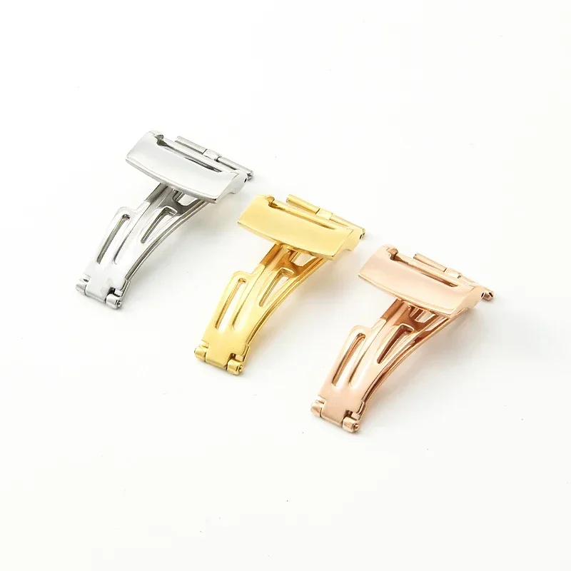 ل AP Oak خاص مريح الغبار الصلبة الفولاذ المقاوم للصدأ للطي مشبك المطاط الجلود الساعات 18 مللي متر اكسسوارات الساعات