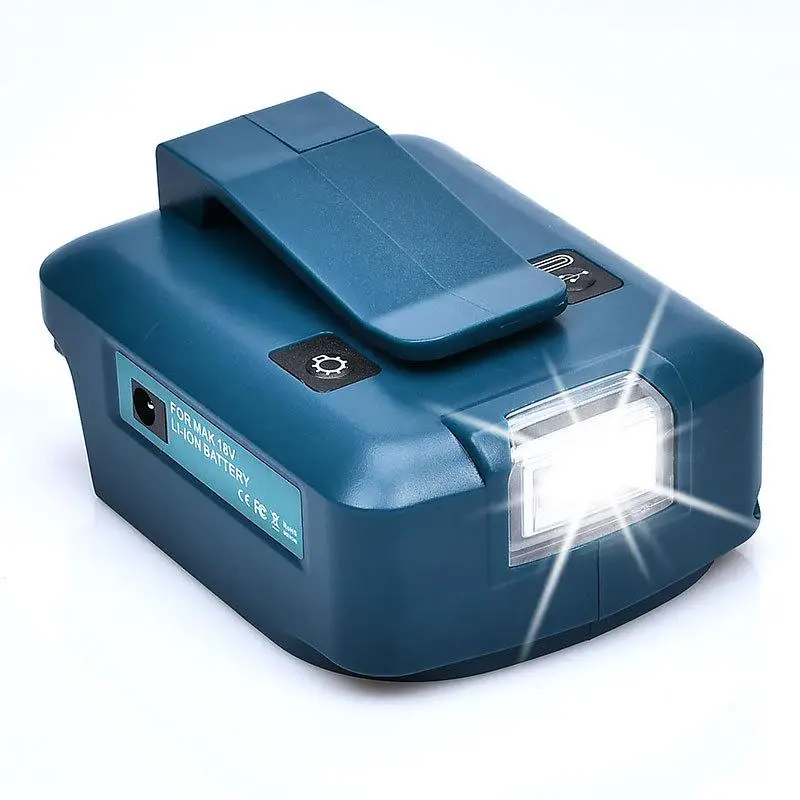 

1Pc LED Light Working Lamp USB Mobile Phone Charger for 14.4V 18V Li-ion Battery BL1430 BL1830 - Portable Charging Adapter