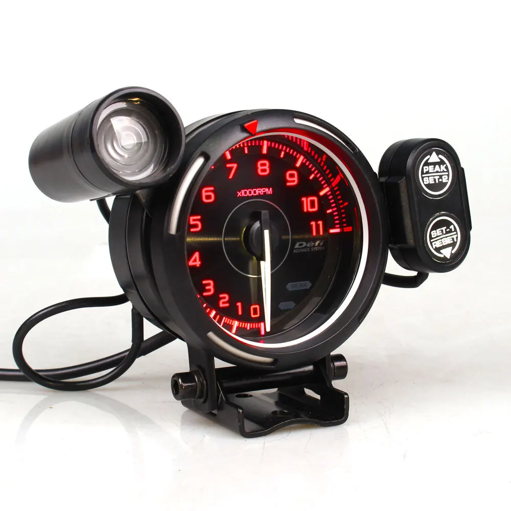 Car Defi Advance 3.75 Inch 80mm 7 Colors BF Tachometer Gauge  0-11000 RPM Meter Stepper Motor RPM Gauge with Shift Light