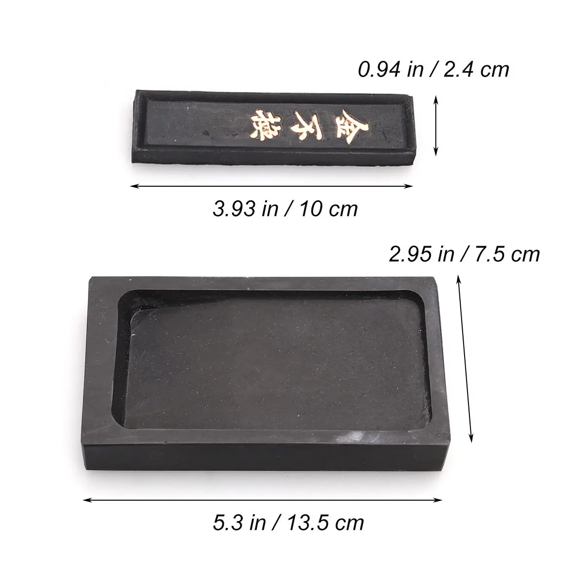 2Pcs Inkstone Chinese Natural Solid Luowen Inkstone Smooth Grinding Surface Traditional Inkstick Calligraphy Painting Accessory