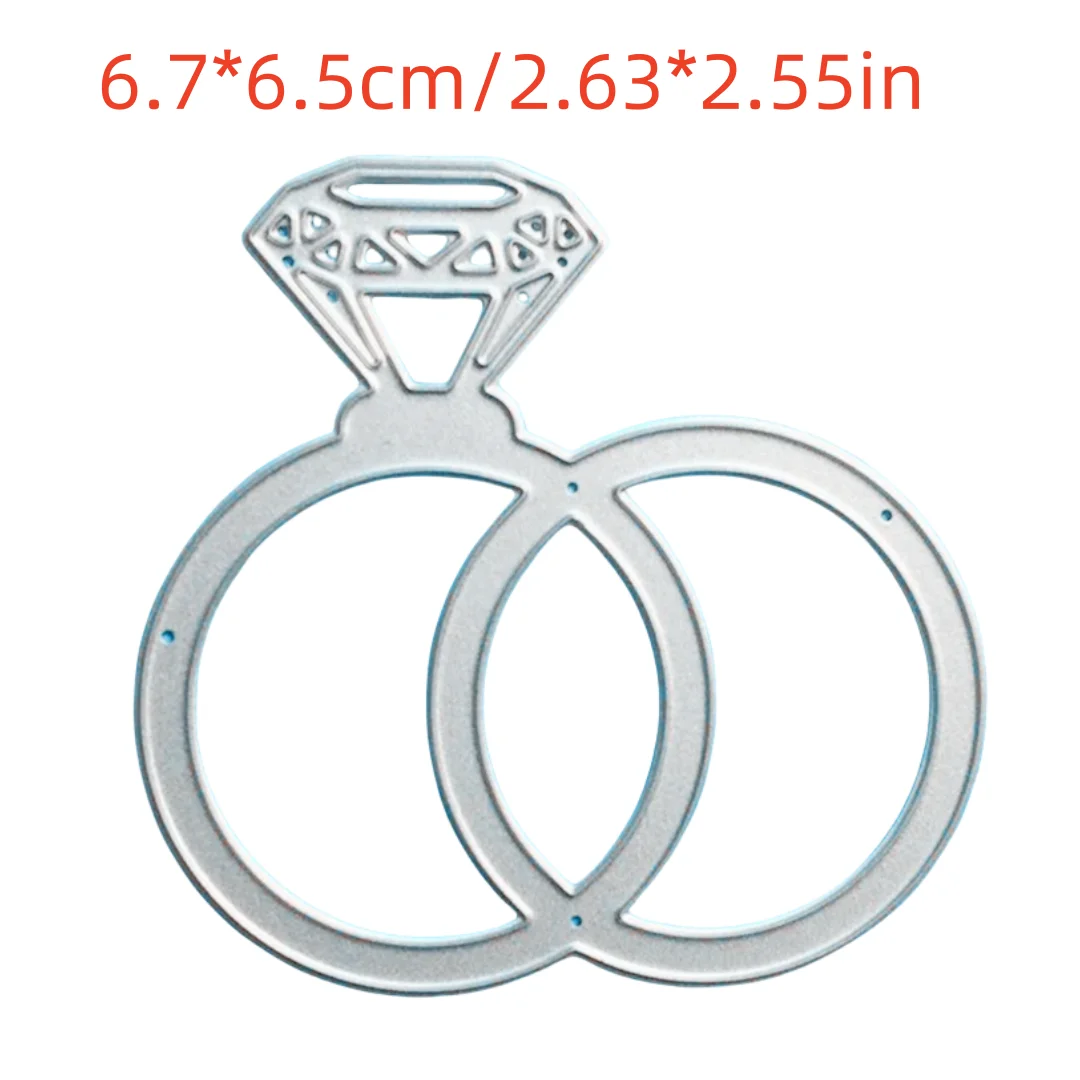 YLCD188 Diamond Ring Metal Cutting Dies For Scrapbooking Stencils DIY Album Cards Decoration Embossing Folder Die Cuts Template