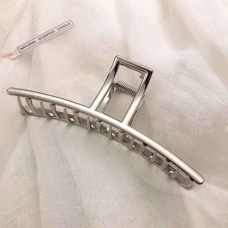 Neue Elegante Gold- und Silber-Haarspangen mit Geometrischem Hohlmuster, Metall-Haarklammer, Haarband, Krabben-Haarclips, Modische Haaraccessoires für Damen – Detail 15