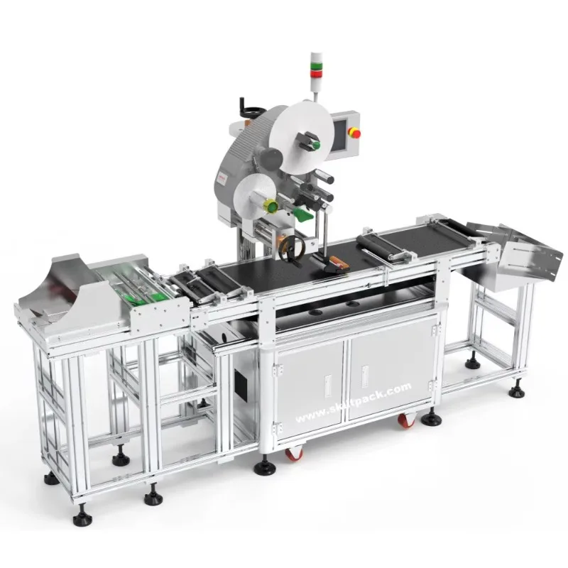 SKILT Automatic Plastic Bag Top Surface Labeling Machine with Feeder Printer