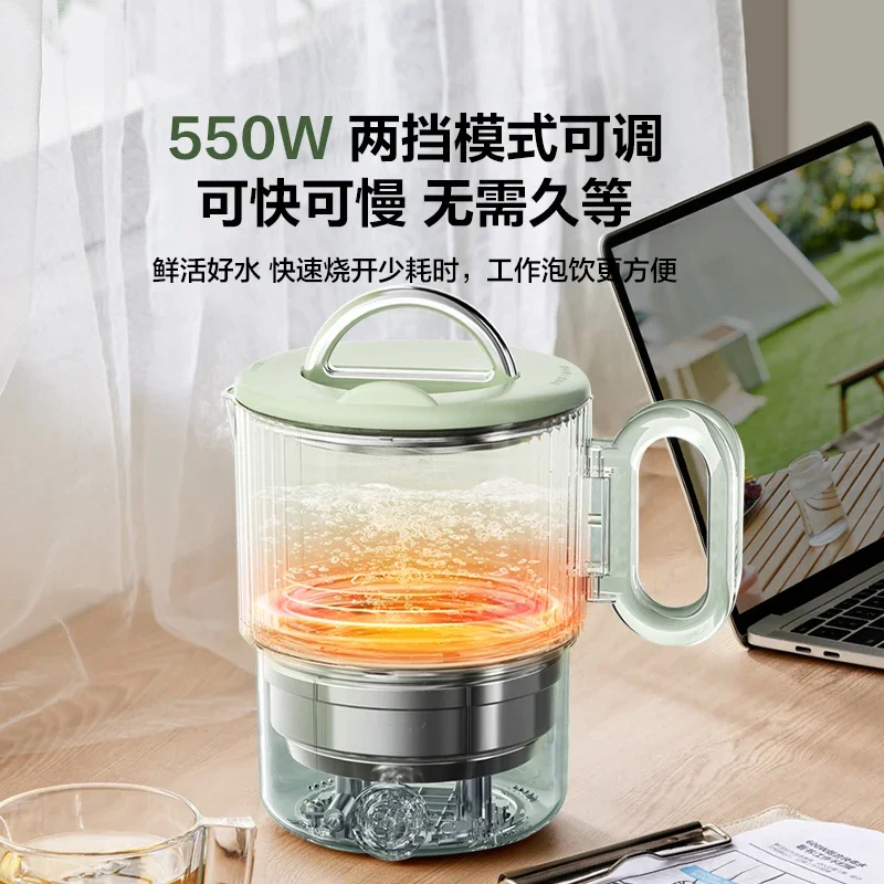 Hervidor plegable Supor para el hogar, nuevo doble capa, antiescaldado, Mini hervidor eléctrico portátil de viaje de acero inoxidable de 220V