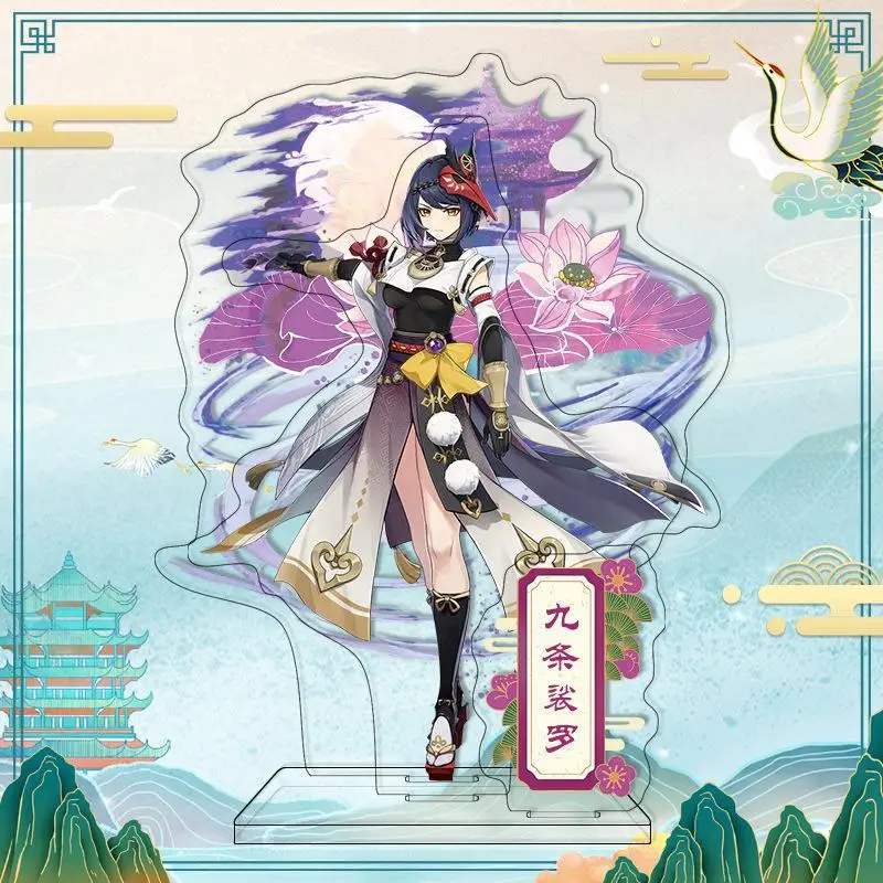 16cm Genshin Vertical Cards  Anime Albedo Arataki Itto Ganyu Acrylic Stand Impact Pvc Desktop decorate Stand Model  Toys Gift