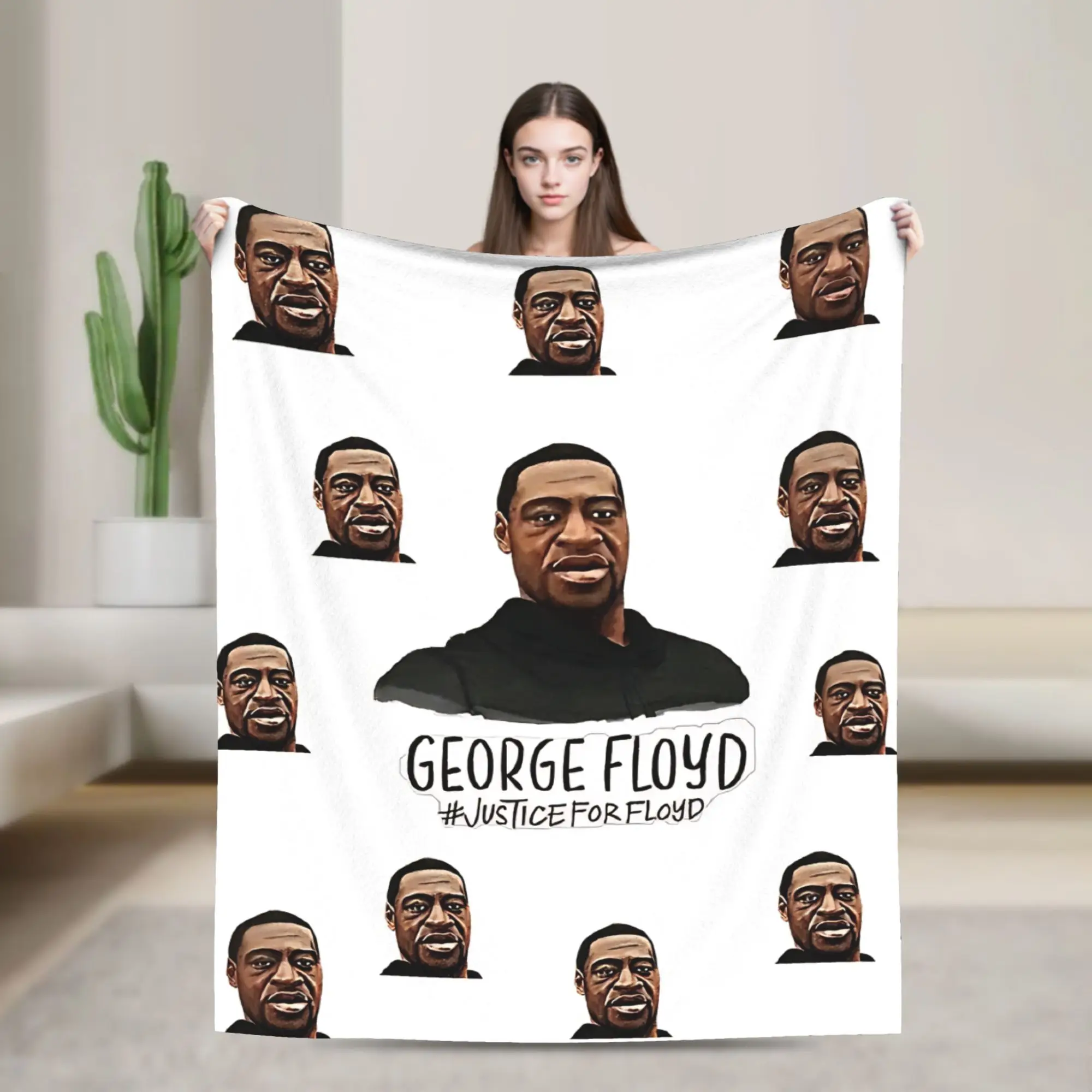 

Soft Blankets Travel Office George Floyd No Peace No Justice Throw Blanket Flannel Bedspread For Bedroom Funny Sofa Bed Cover