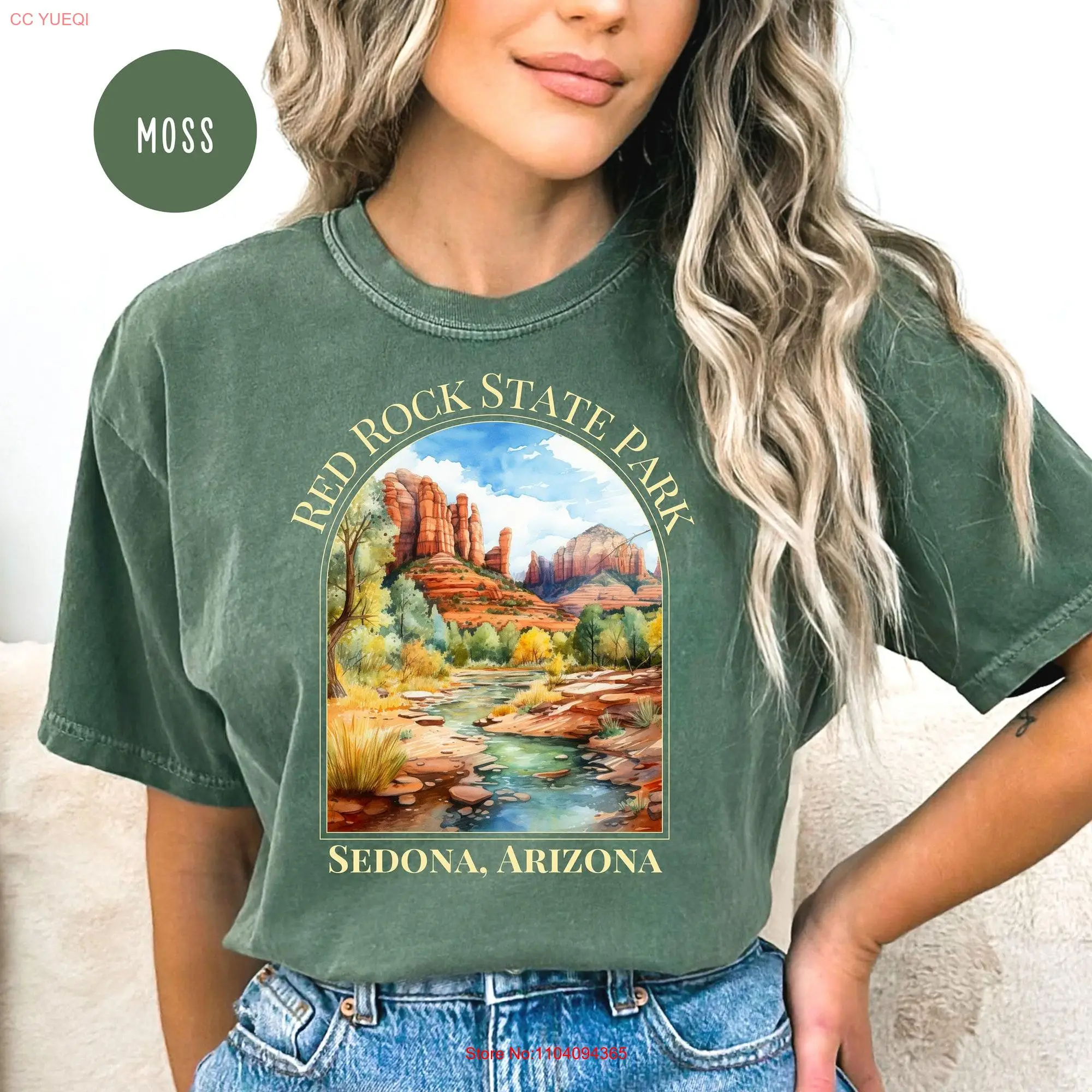 Sedona Arizona Comfort Colors T Shirt Red Rock Park Vacation Travel Hiking long or short sleeves