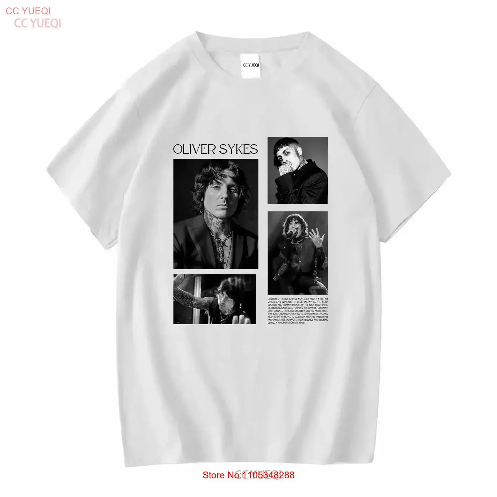 T-shirt vintage Oliver Sykes pour le Jour de l'Indépendance, pour femmes et hommes, décontracté, élégant, respirant, polyvalent, vintage