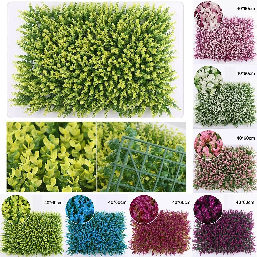 40x60cm Artificial Mat Grass Lawns Wall Hedged Fence Foliaged Panel Home Wedding Decor Artificial Lawns Turf Carpets For Gardens