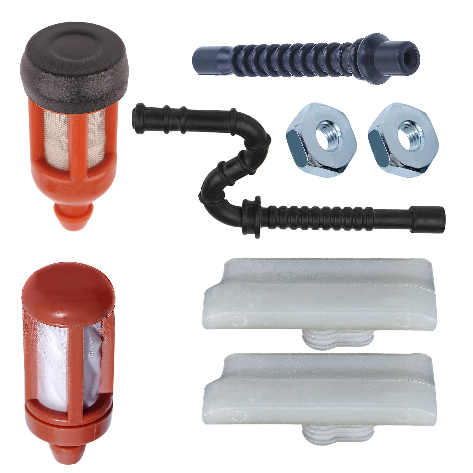 Chain Guide Bumper Strip Fuel Filter Bar Nut kit For Stihl MS240 MS260 MS290 MS340 MS360 Chainsaw 1121 648 6610