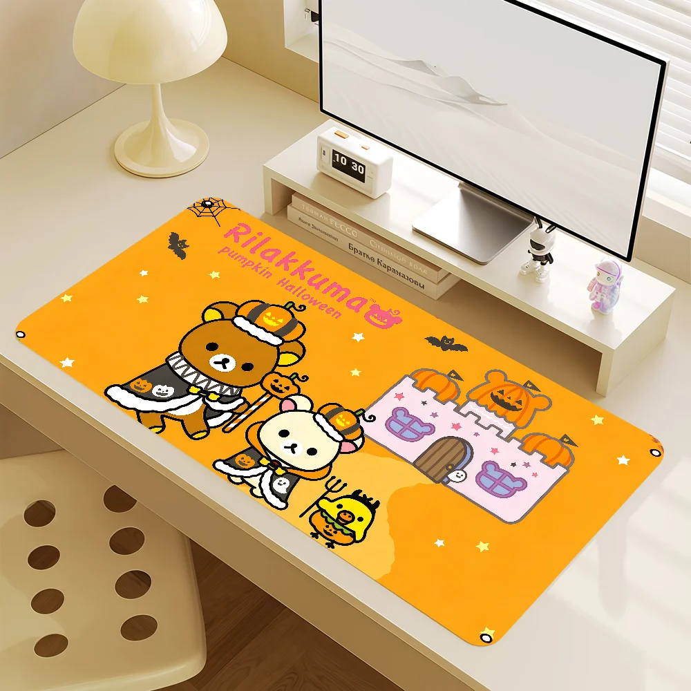 Cute Mouse Pad MousePad Non-slip Lockedge Cartoon Office Student Gaming Kawaii Thickened R-Rilakkuma Large Writing Pad Cushion