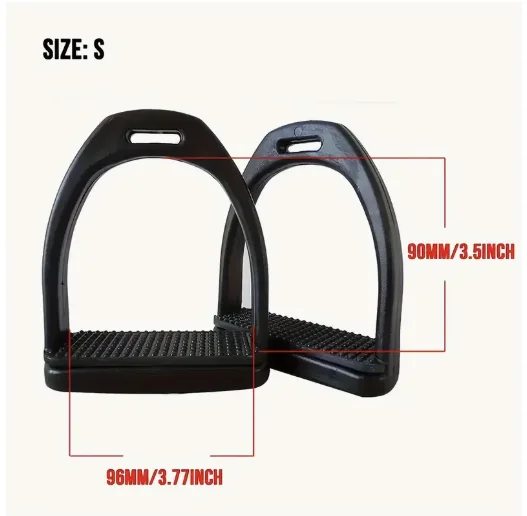 ركاب سلامة الحصان من الفولاذ المقاوم للصدأ، معالجة مطاطية مضادة للانزلاق #5