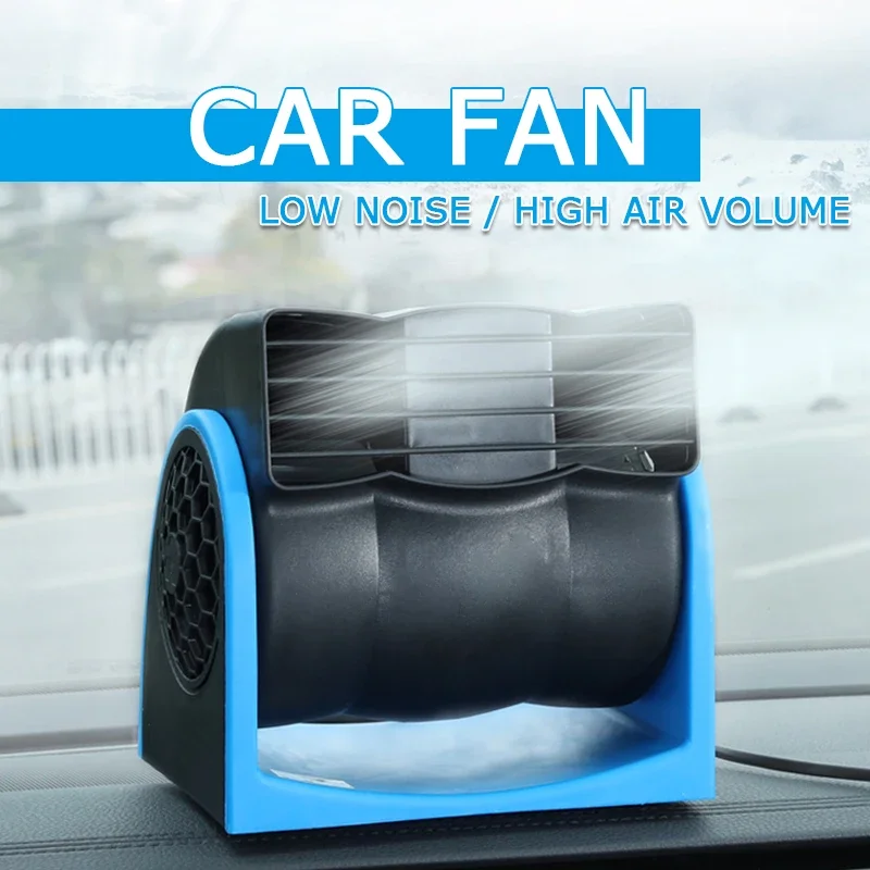 

12V Car Air Conditioner Cooling Air Fan Speed Adjustable Silent Cool Cooler with Car Cigarette Lighter For Vehicle Truck Boat