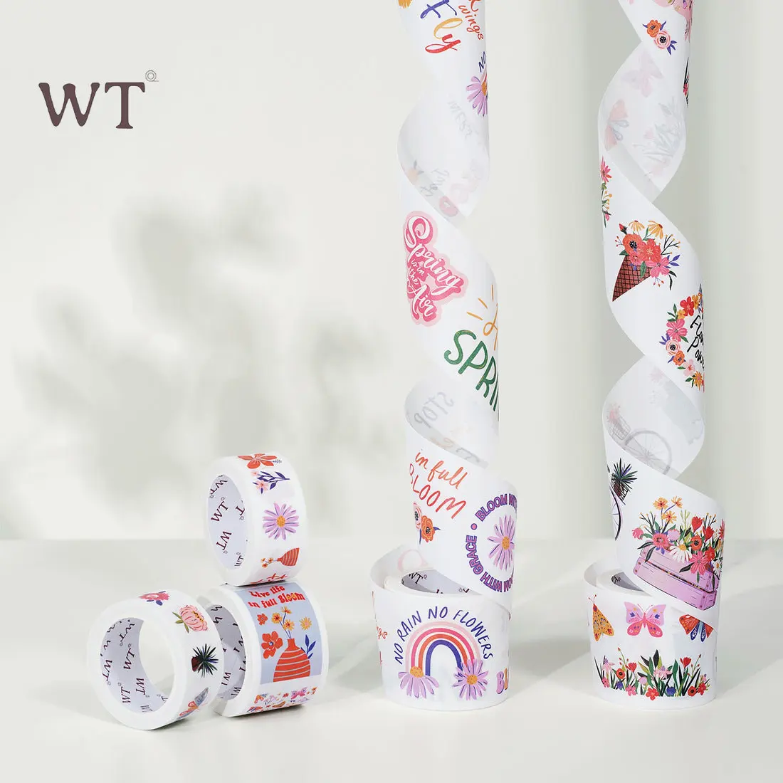 WT The Spring Gallery Washi Tape Sticker Set 5rolls/set 5M Fun Planner Agenda DIY Scrapbooking Flower Masking Tape