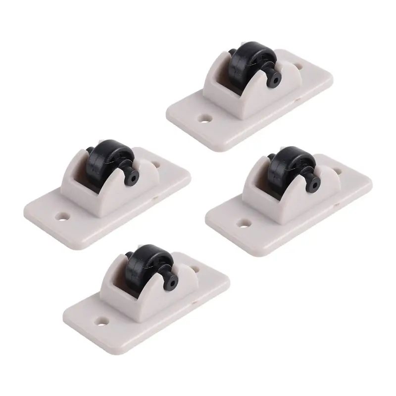 [NEWA08R】 Self Adhesive Casters Wheels For Storage Box Trash Can Single Direction Non-Swivel Casters No Drilling