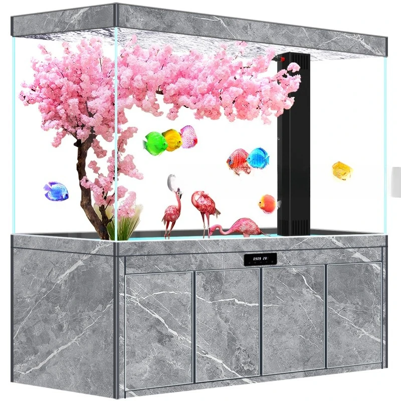 

DSA arowana tank medium and large ultra-white glass aquarium living room household screen partition bottom filter lazy water
