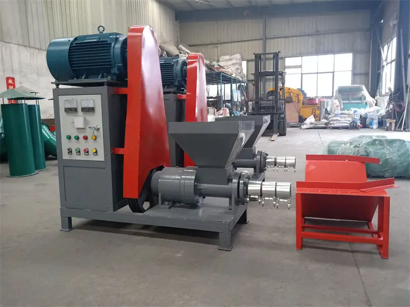 Fully Automatic Wood Waste Sawdust Screw Briquetting Biomass Briquette Making Machine Engine 200-400 kg/h Capacity Energy Saving