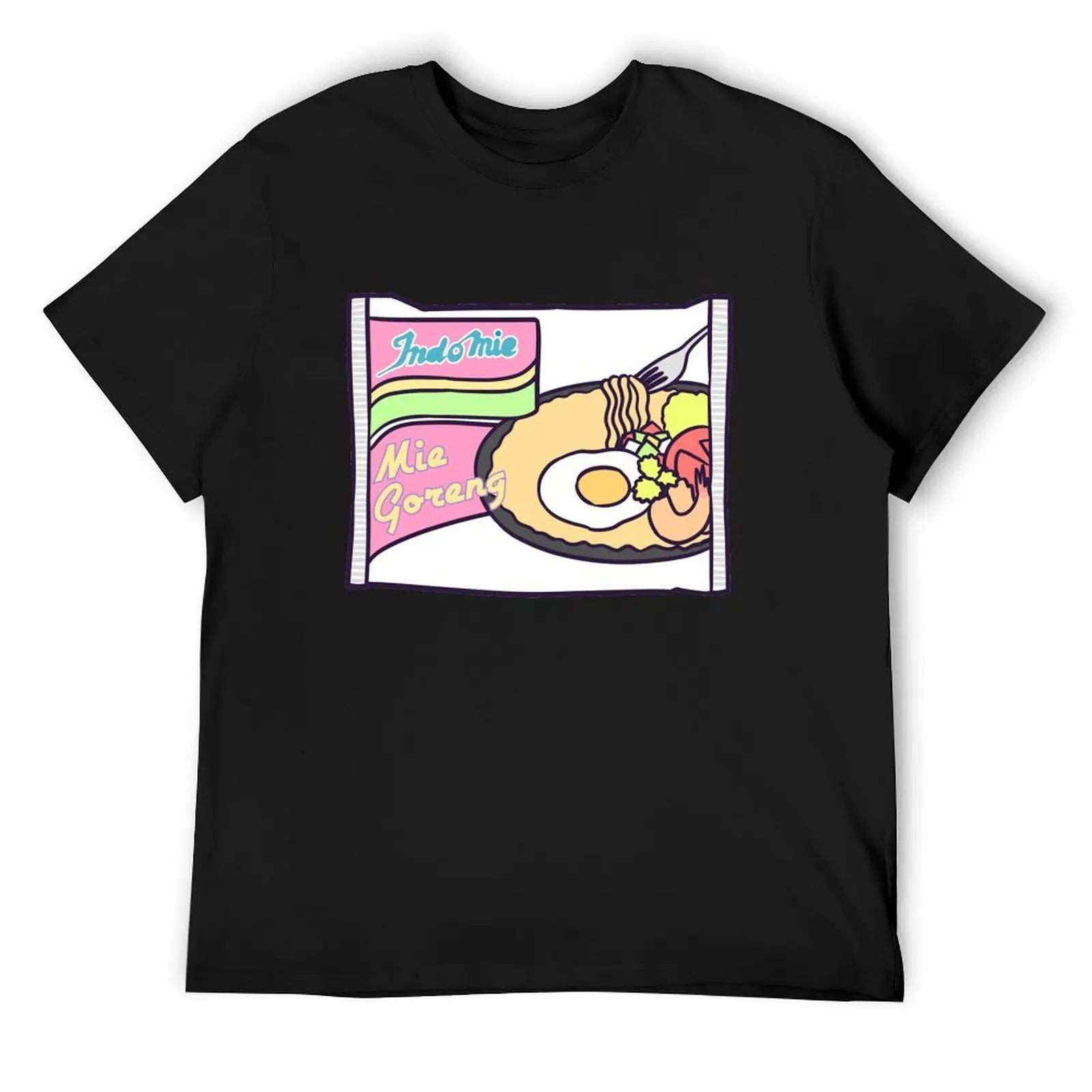 Camiseta pastel Indomie mie goreng, ropa de anime, nuevos regalos y camisetas, ropa de verano, camisetas divertidas negras para hombres