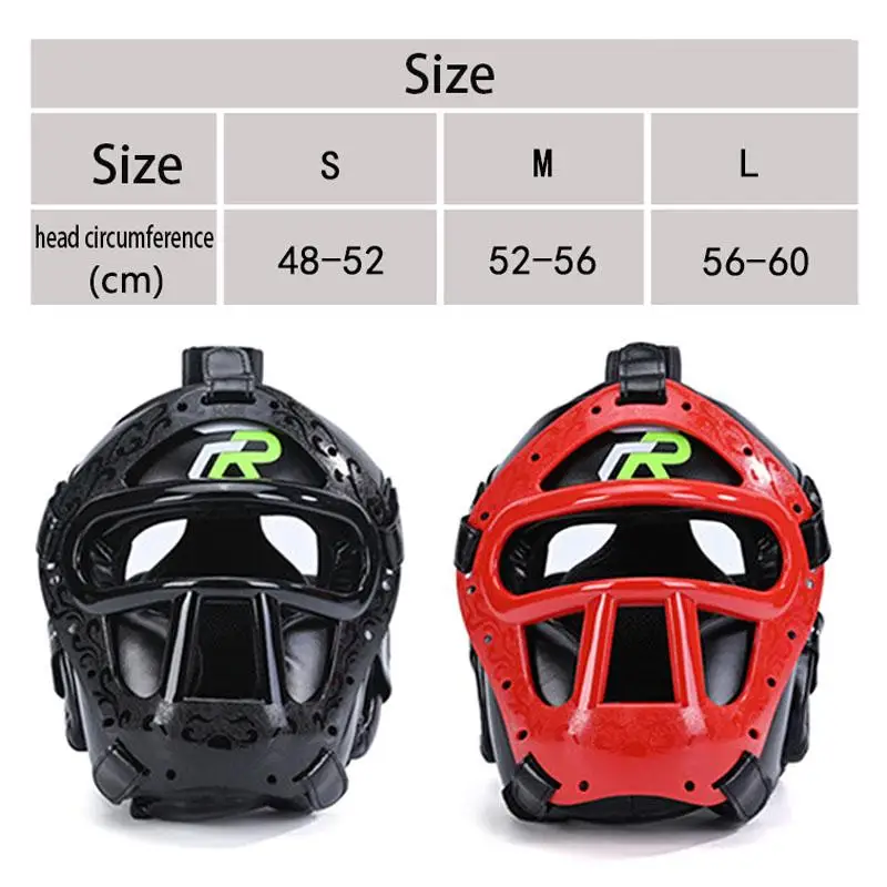 Boxing Headgear Breathable Helmet Face Guard Face Cover Full Face Protection Guard for Taekwondo Karate Mma Sparring Kickboxing