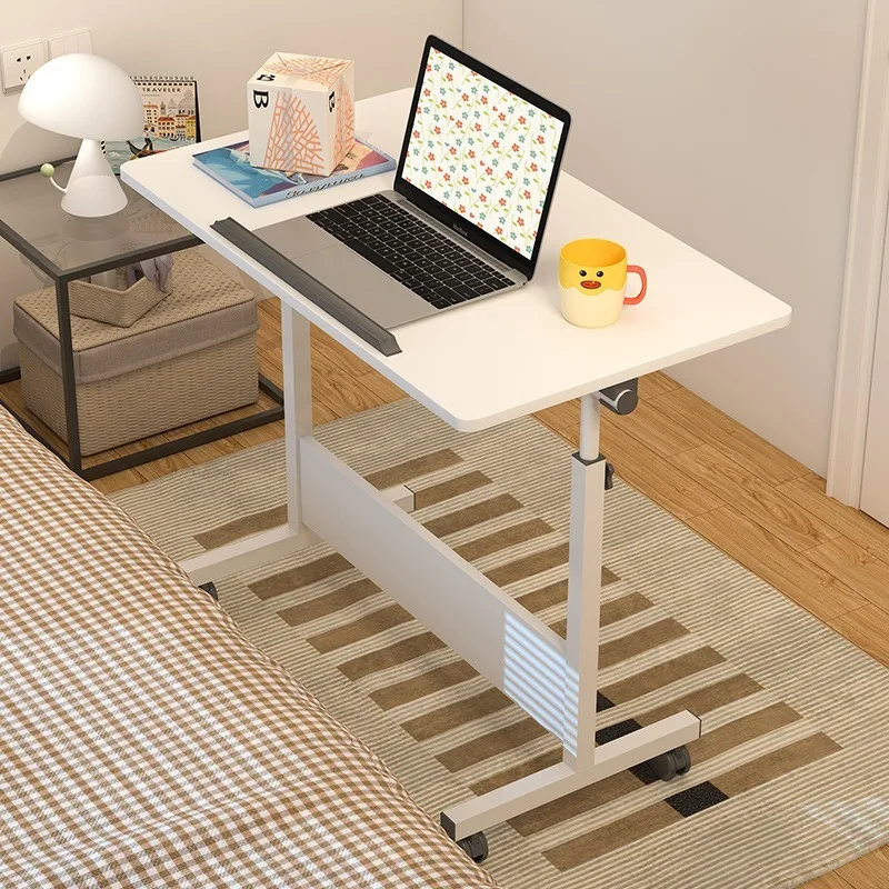 Folding table mobile small table bedside foldable lift coffee table standing with gurney bedside laptop desk