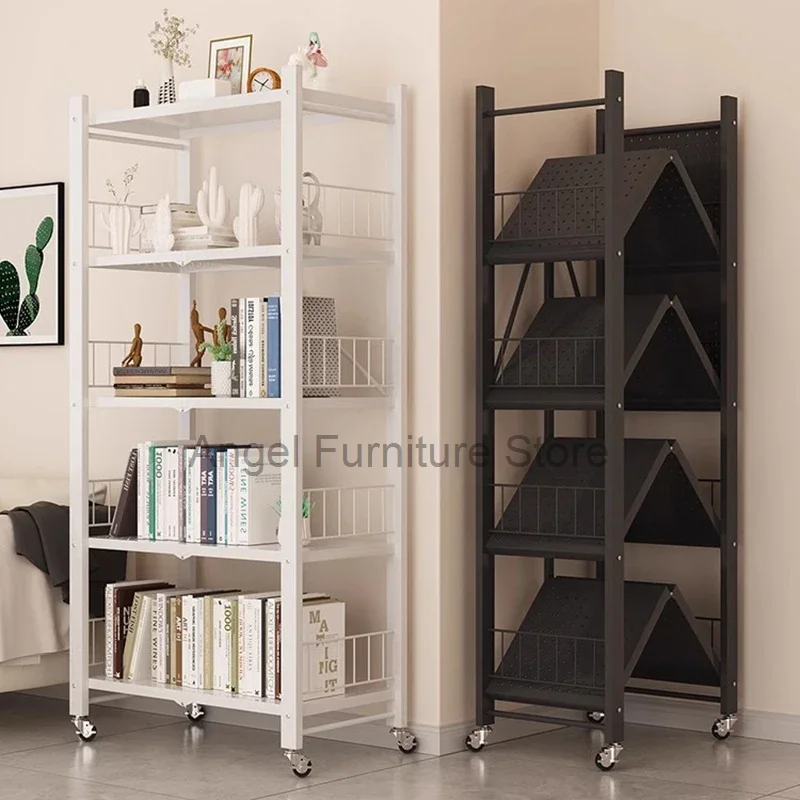 Modern Book Shelf Stand Holder Black Office Items Library Corner Bookshelf Ladder Creative Estanteria Movil Modular Furniture