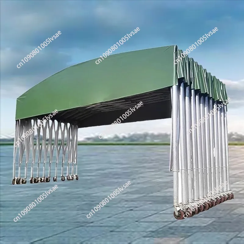 push-pull canopy outdoor large warehouse telescopic tent parking space gear mobile awning