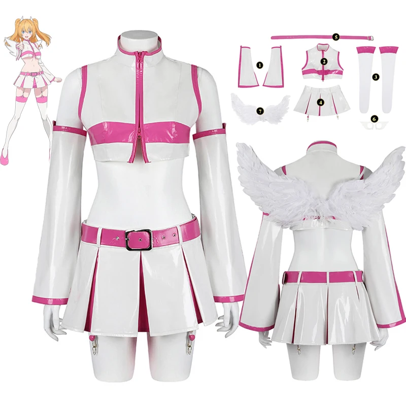 2.5 Dimensional Seduction Liliel Lillyel Lilysa Nigoriri Milliela Mikari Ririsa Cosplay Costume Wings Wig Full Set image 5