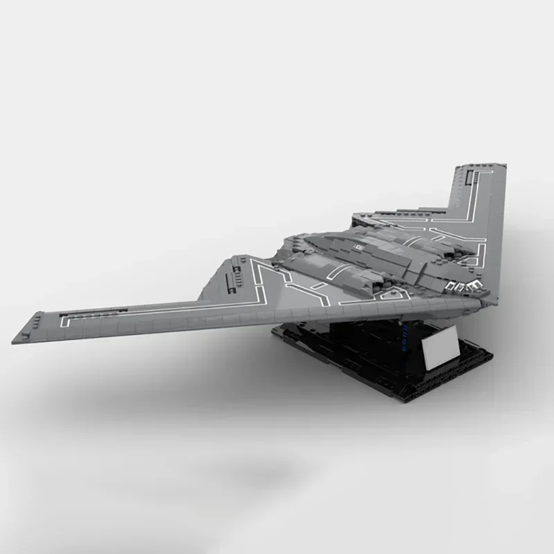 Bloques de construcción Moc para niños, juguete de ladrillos para armar bombardero militar a escala 1:72, con tecnología de B-2, ideal para regalo de Navidad