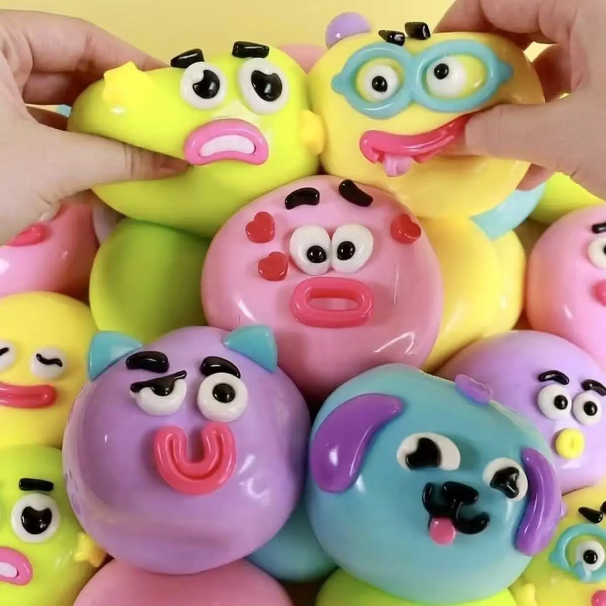 Nuevo Juguete Sensorial Antiestrés 2026: Squishy de Rebote Lento con Caras de Perro Intercambiables, Suave y Maleable para Aliviar el Estrés