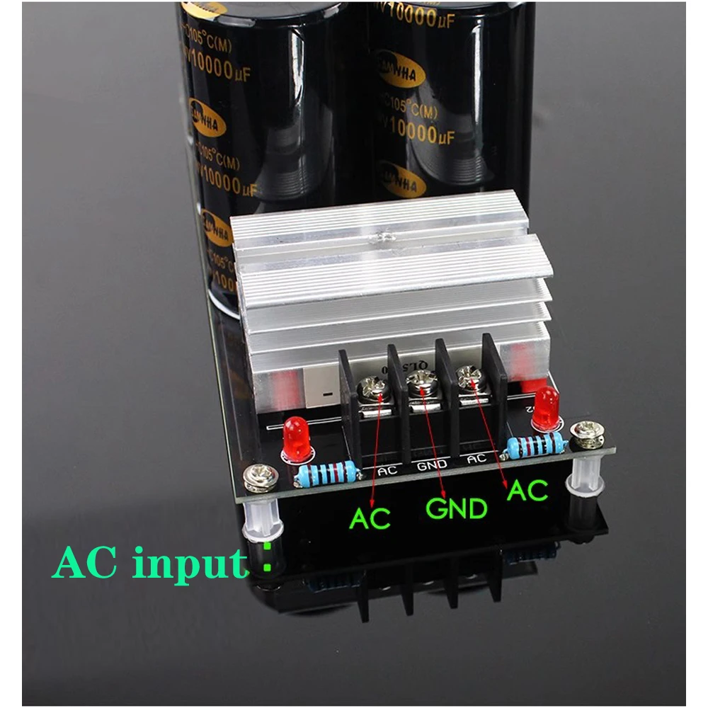 High-power 4X10000UF/125V Positive And Negative Dual Power Amplifier Rectifier Filter Finished Board 50A