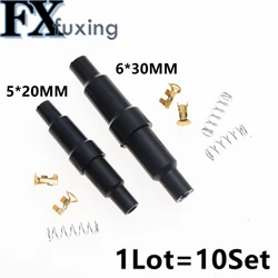 10P 5*20 MM 6*30mm Glass Tube Fuse Holder Screw Type Quick Blow Plastic Shell Male Female,Spring,Crimping Terminal Safety Socket