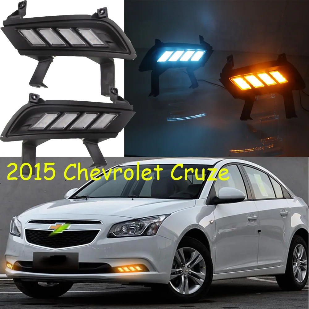 Car Bemper Daylamp For Chevrolet Cruze Daytime Light 2015y Car Accessories For LED Headlight DRL Cruze Fog Light