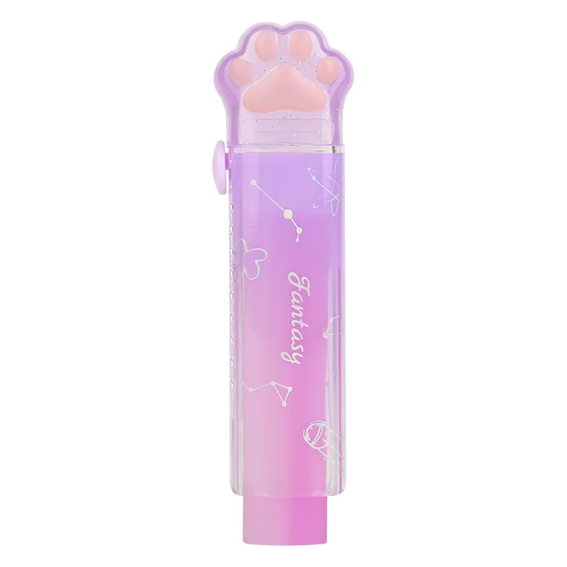 1pcs Kawaii Jelly Eraser Pencil Cute Push-pull Pen Shape Rubber Korean Stationery Cute School Supplies Pencil Eraser for Kids